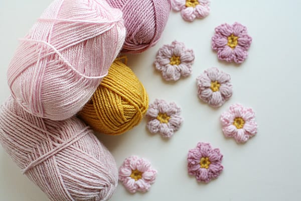 yarn and flowers