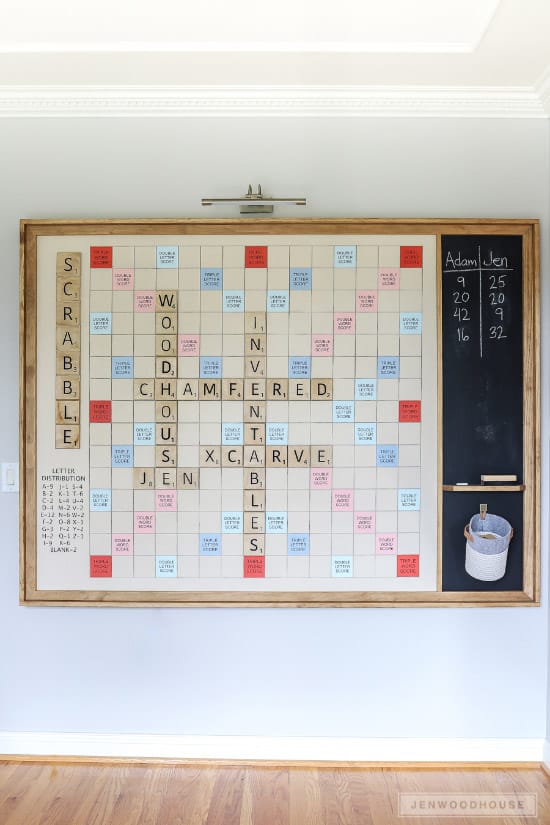 Giant wall scrabble game