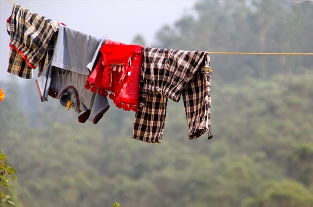 drying clothes outside naturally