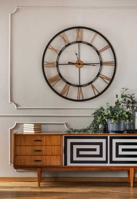 decorating with large wall clocks