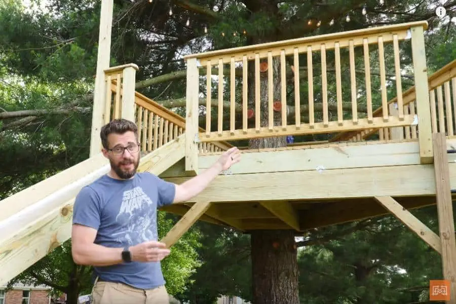 A DIY tree house slide
