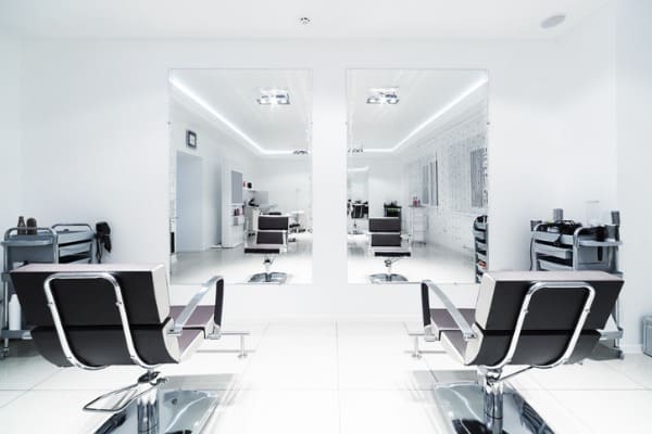 White Minimalistic Clinical Barber Shop Decor