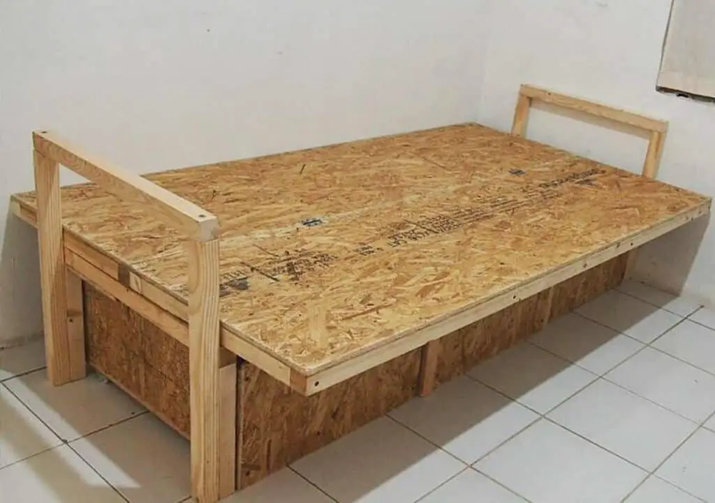 diy futon frame with storage