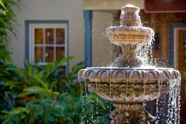 fountain in the garden