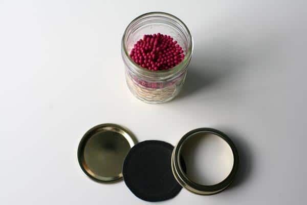 DIY mason jar match holder supplies