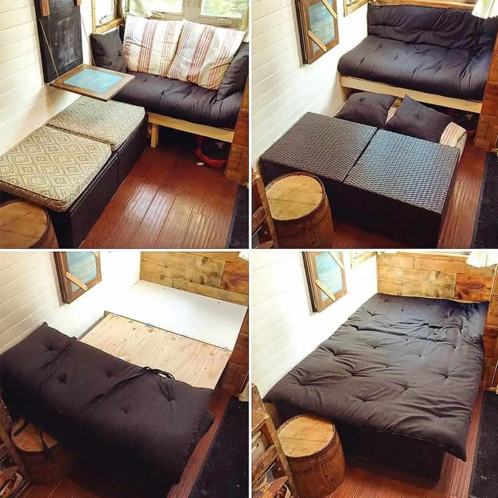 tiny house diy futon framing system