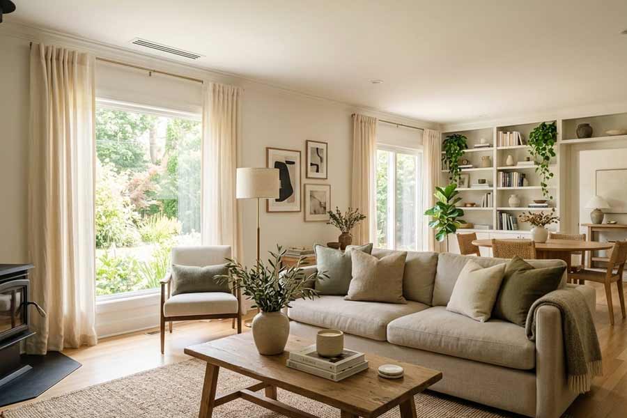 well maintained home living room comfort